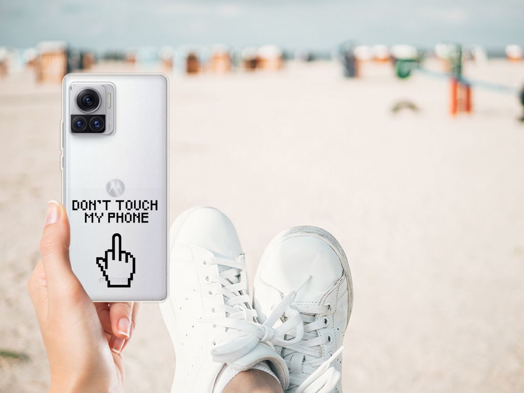 Motorola Moto X30 Pro Silicone-hoesje Finger Don't Touch My Phone