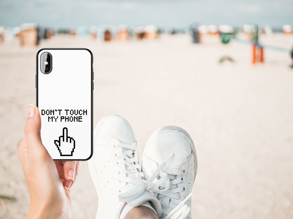 iPhone X | Xs Telefoon Hoesje Finger Don't Touch My Phone