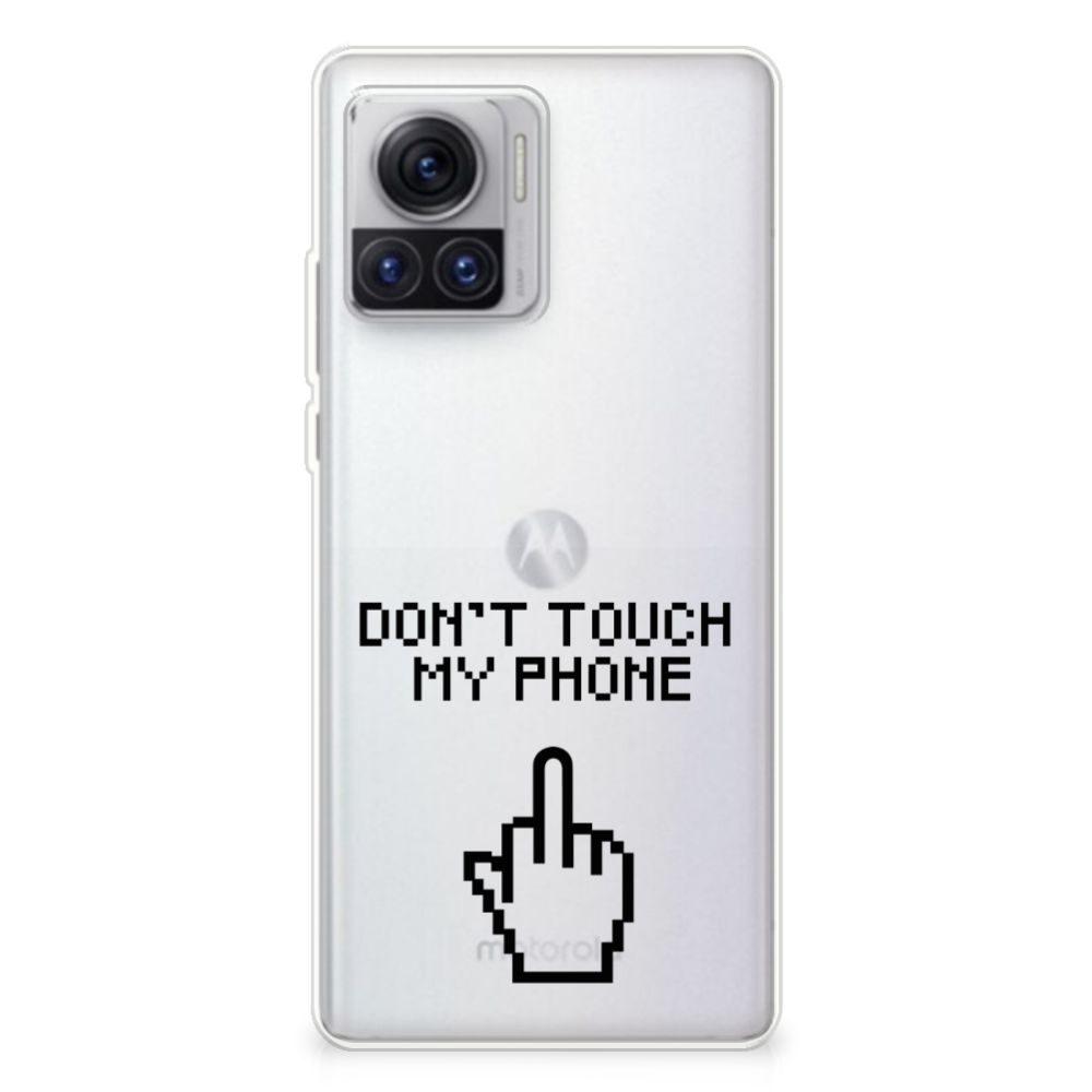Motorola Moto X30 Pro Silicone-hoesje Finger Don't Touch My Phone