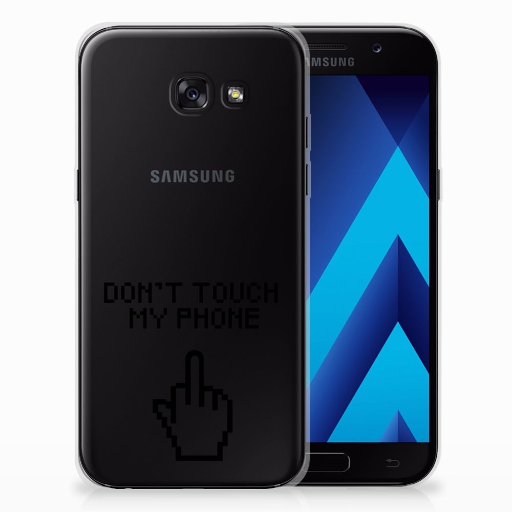 Samsung Galaxy A5 2017 Silicone-hoesje Finger Don't Touch My Phone
