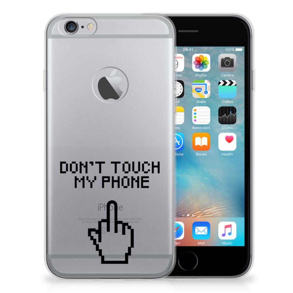 Apple iPhone 6 Plus | 6s Plus Silicone-hoesje Finger Don't Touch My Phone