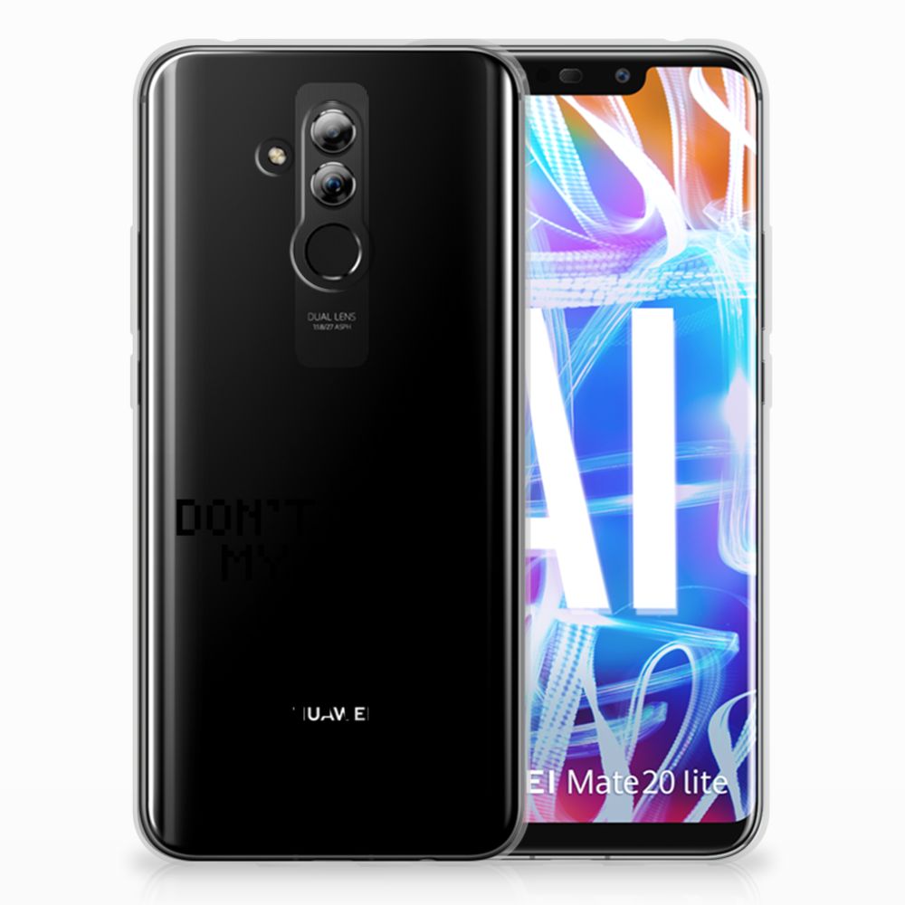 Huawei Mate 20 Lite Silicone-hoesje Finger Don't Touch My Phone