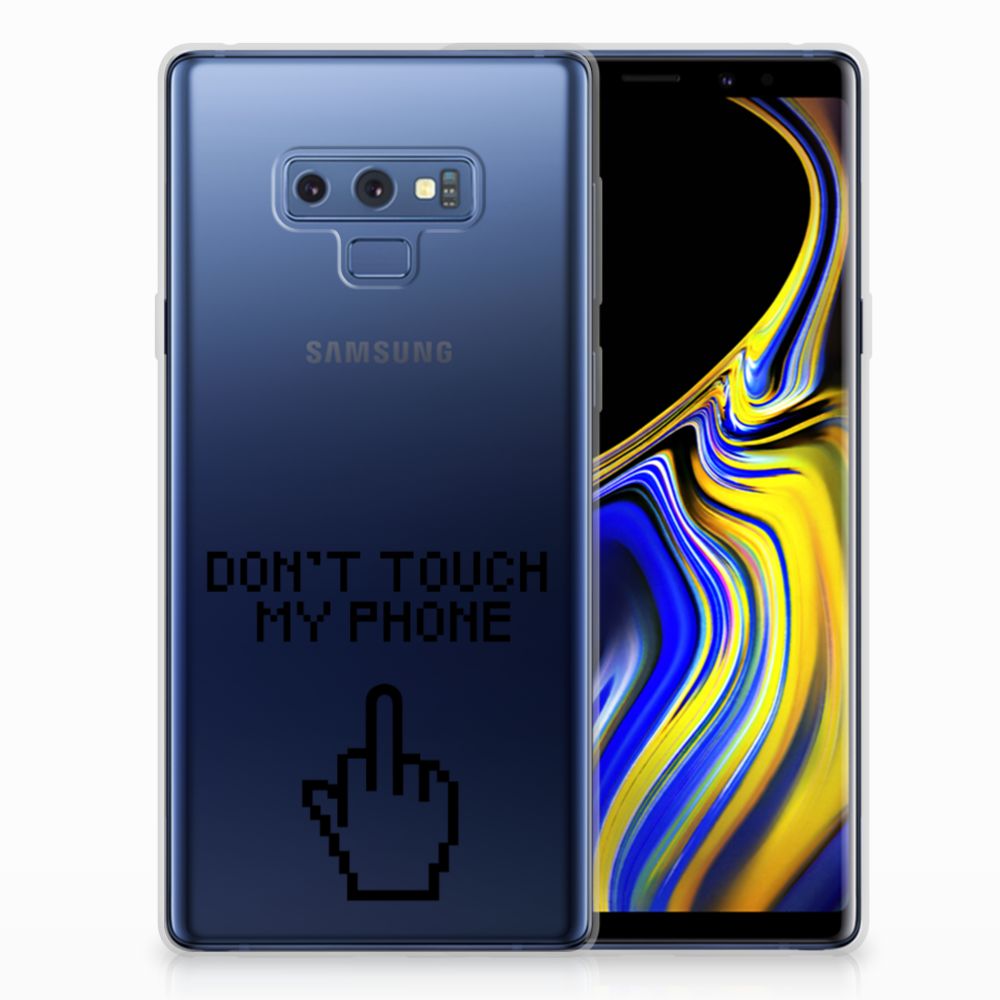 Samsung Galaxy Note 9 Silicone-hoesje Finger Don't Touch My Phone