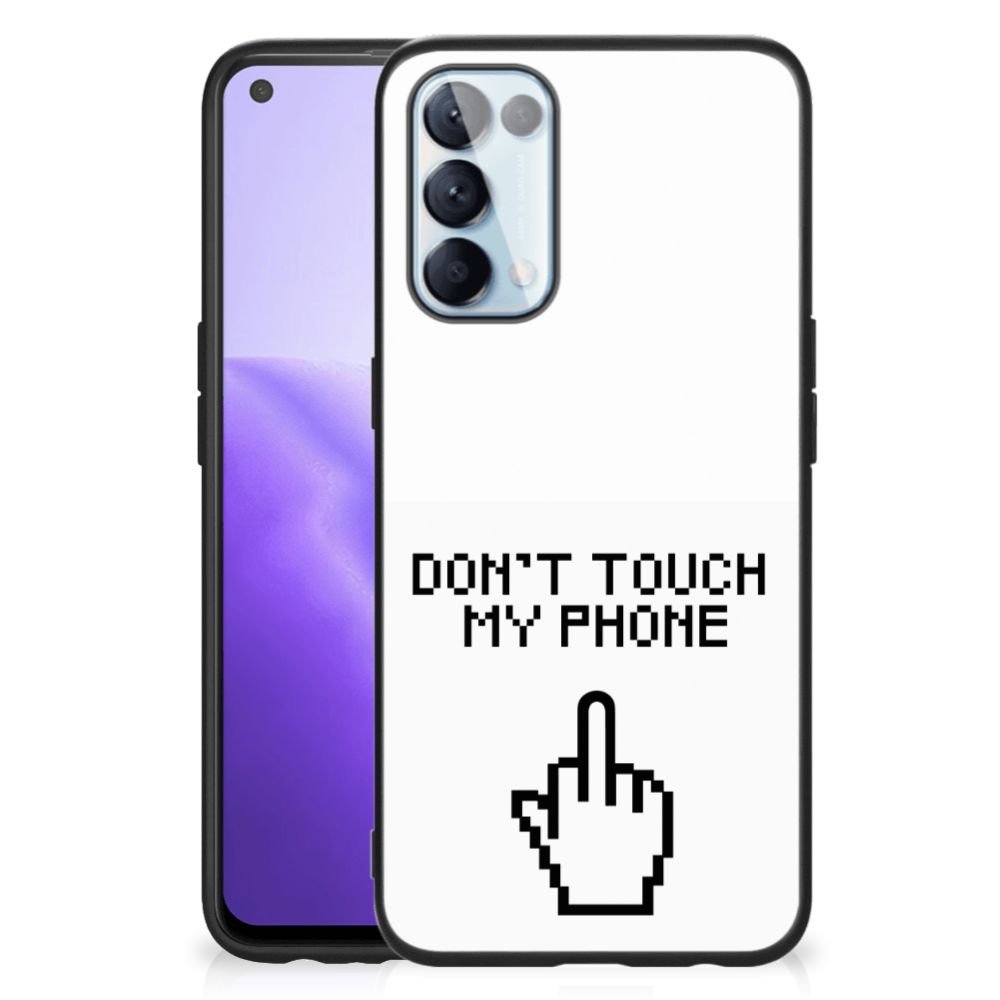 OPPO Reno5 5G | Find X3 Lite Telefoon Hoesje Finger Don't Touch My Phone