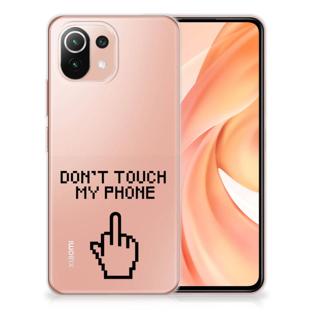 Xiaomi Mi 11 Lite | 11 Lite 5G NE Silicone-hoesje Finger Don't Touch My Phone