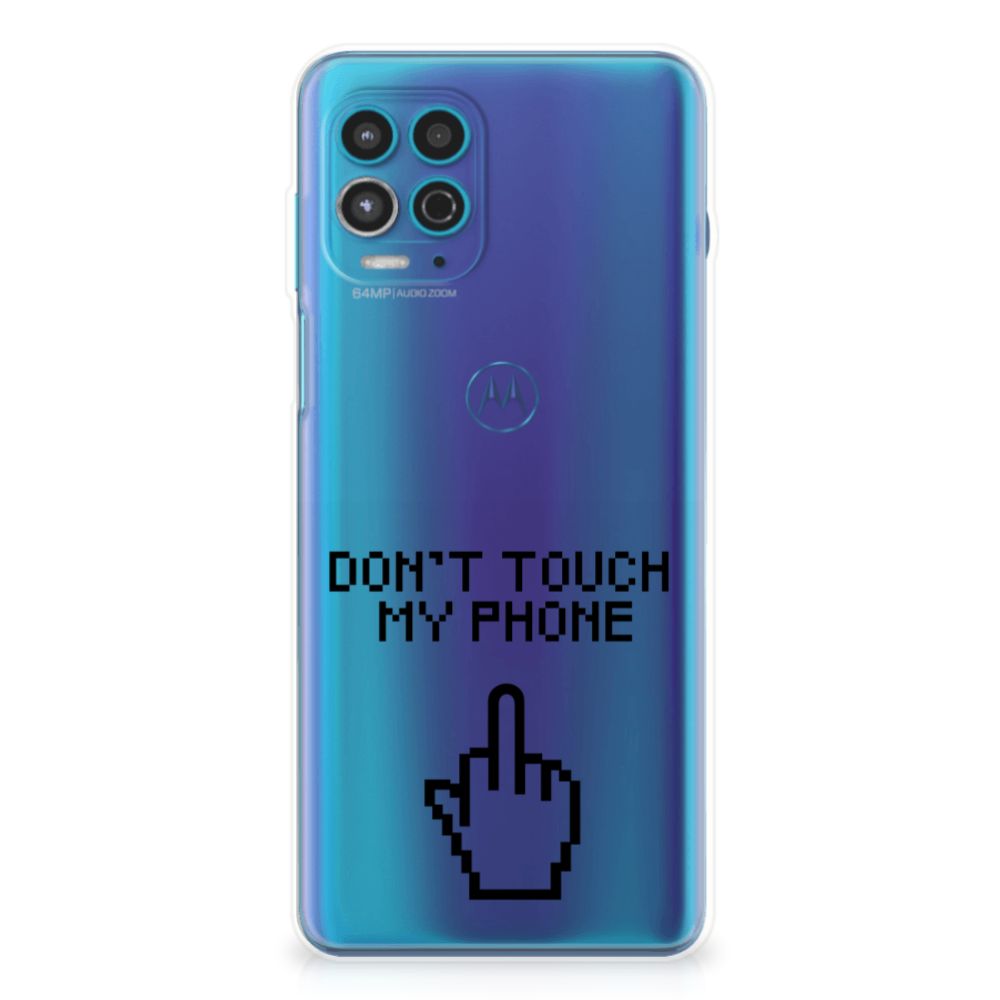 Motorola Moto G100 Silicone-hoesje Finger Don't Touch My Phone