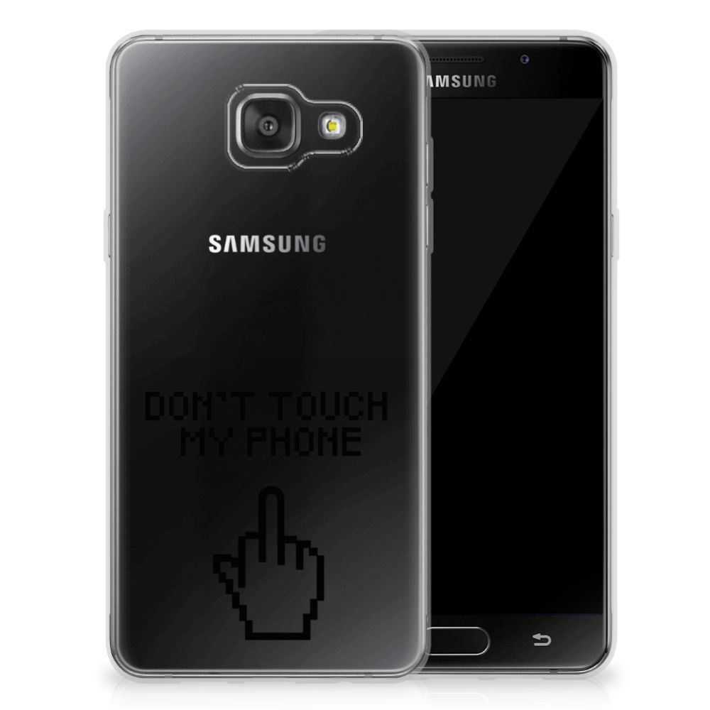 Samsung Galaxy A3 2016 Silicone-hoesje Finger Don't Touch My Phone