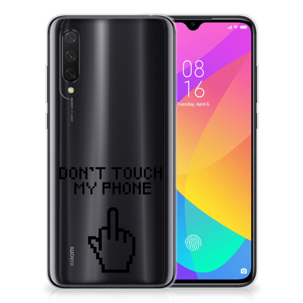 Xiaomi Mi 9 Lite Silicone-hoesje Finger Don't Touch My Phone