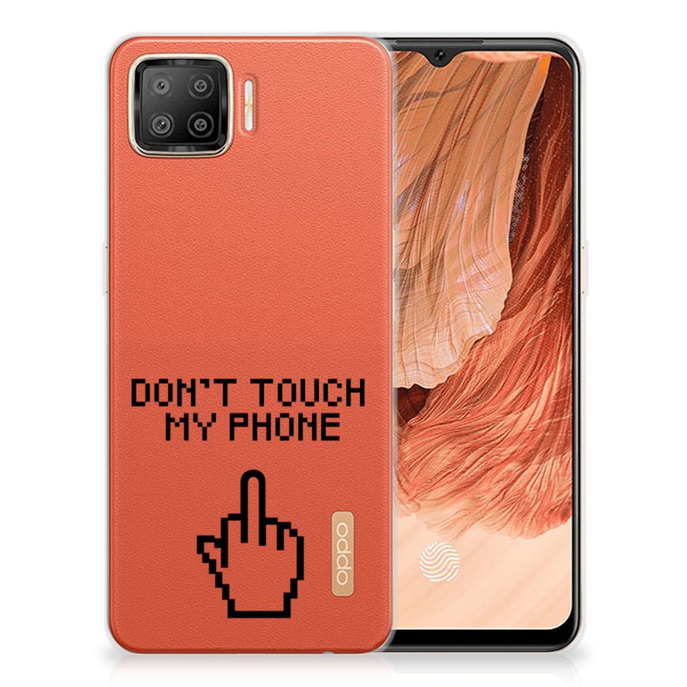 OPPO A73 4G Silicone-hoesje Finger Don't Touch My Phone