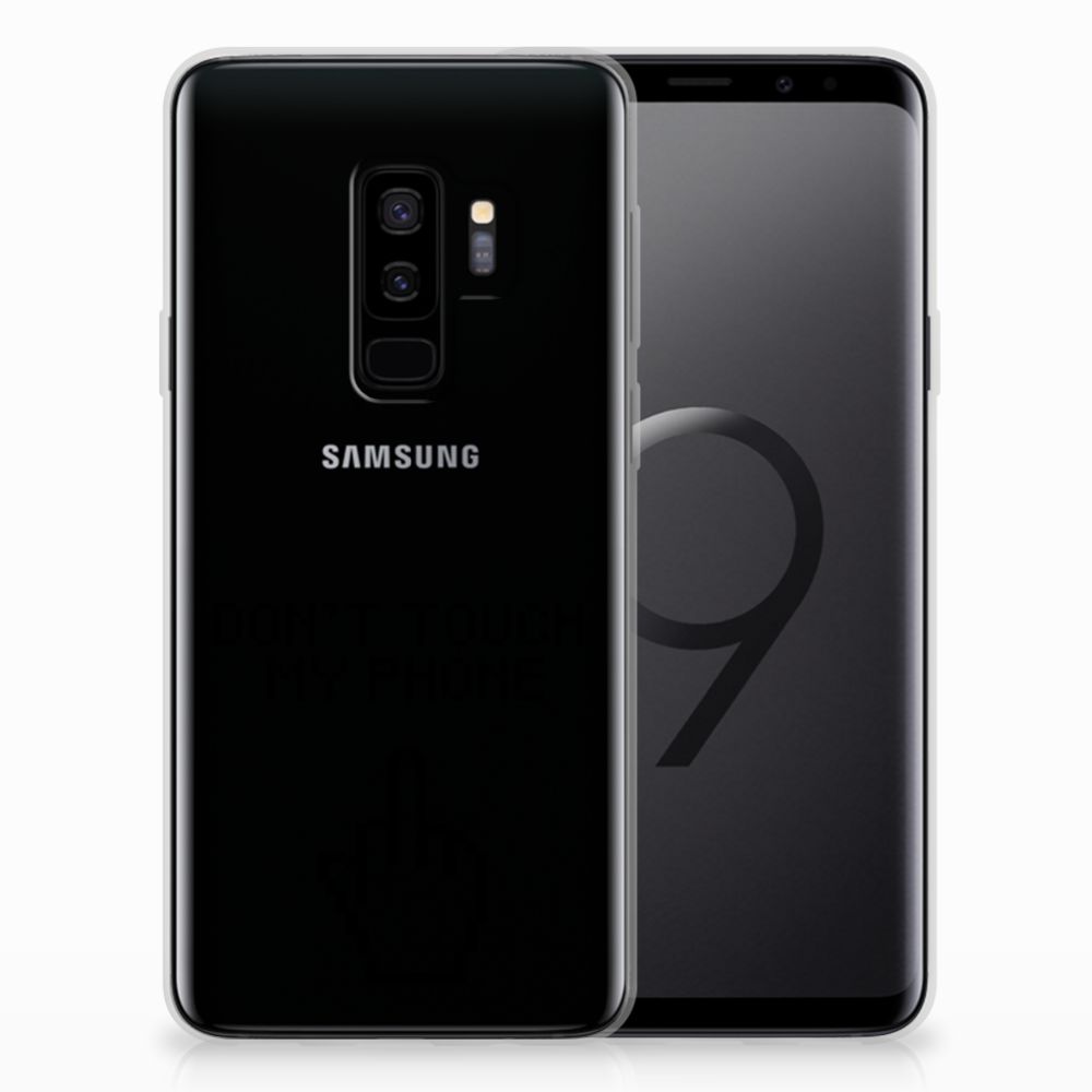 Samsung Galaxy S9 Plus Silicone-hoesje Finger Don't Touch My Phone