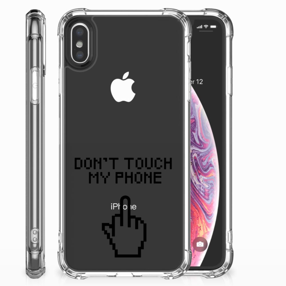 Apple iPhone X | Xs Anti Shock Case Finger Don't Touch My Phone