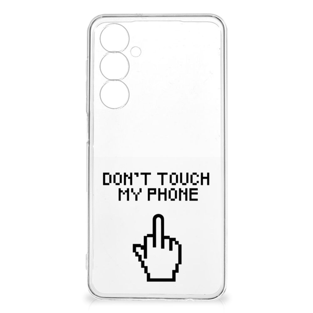 Samsung Galaxy A54 5G Silicone-hoesje Finger Don't Touch My Phone