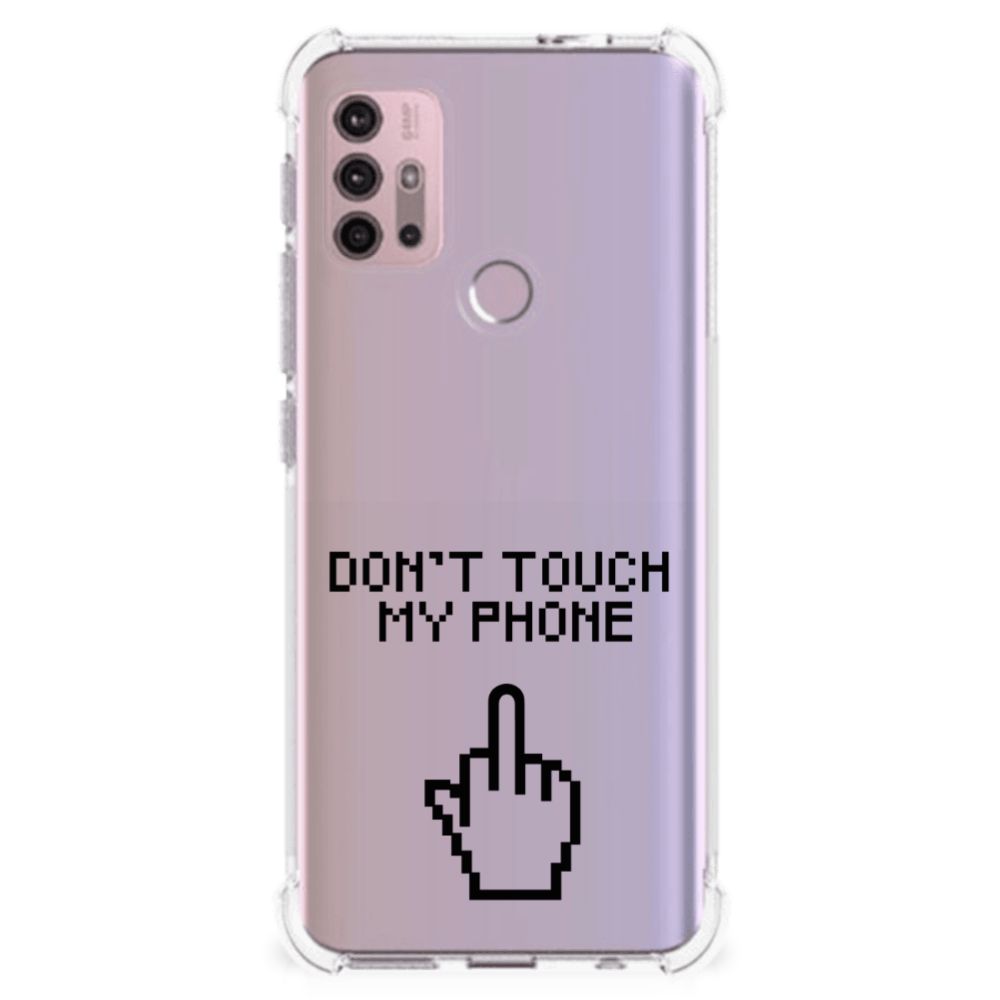 Motorola Moto G30 | G20 | G10 Anti Shock Case Finger Don't Touch My Phone