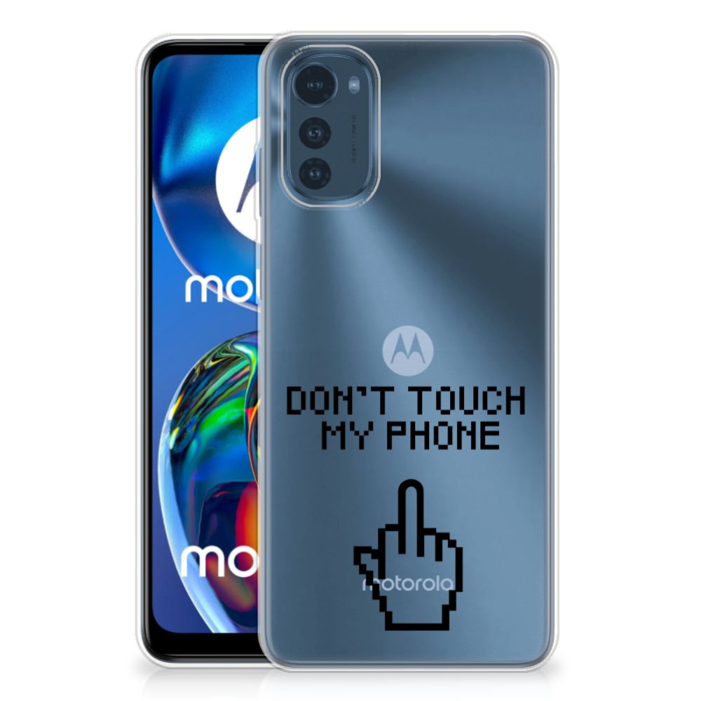Motorola Moto E32/E32s Silicone-hoesje Finger Don't Touch My Phone