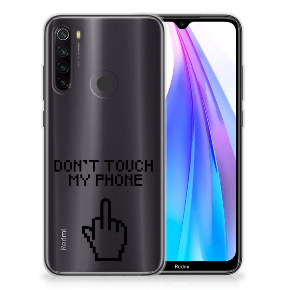 Xiaomi Redmi Note 8T Silicone-hoesje Finger Don't Touch My Phone