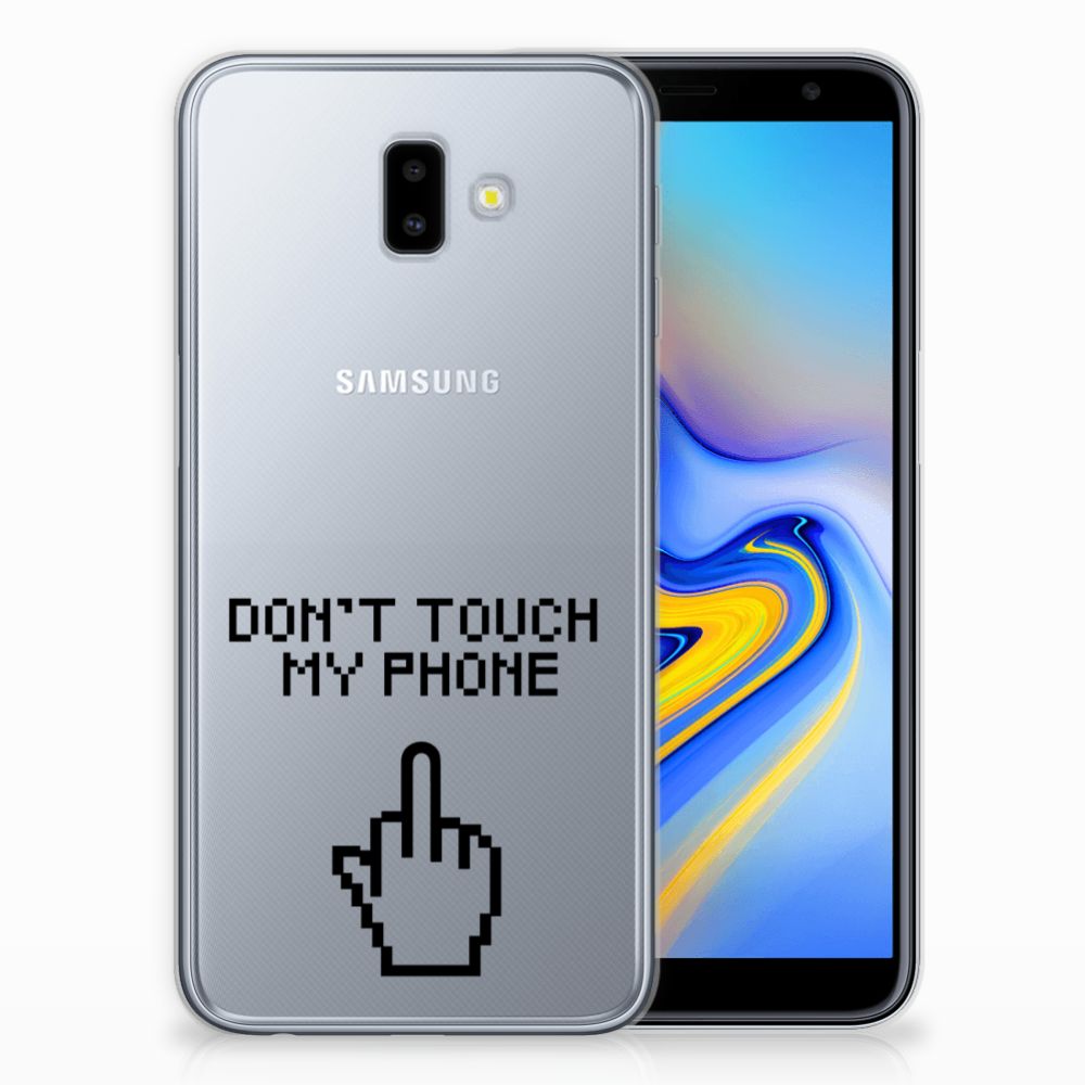 Samsung Galaxy J6 Plus (2018) Silicone-hoesje Finger Don't Touch My Phone