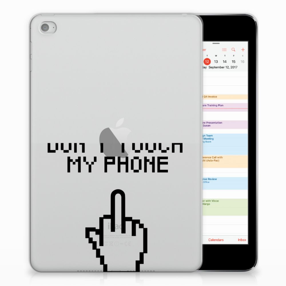 Apple iPad Mini 4 | Mini 5 (2019) Print Case Finger Don't Touch My Phone
