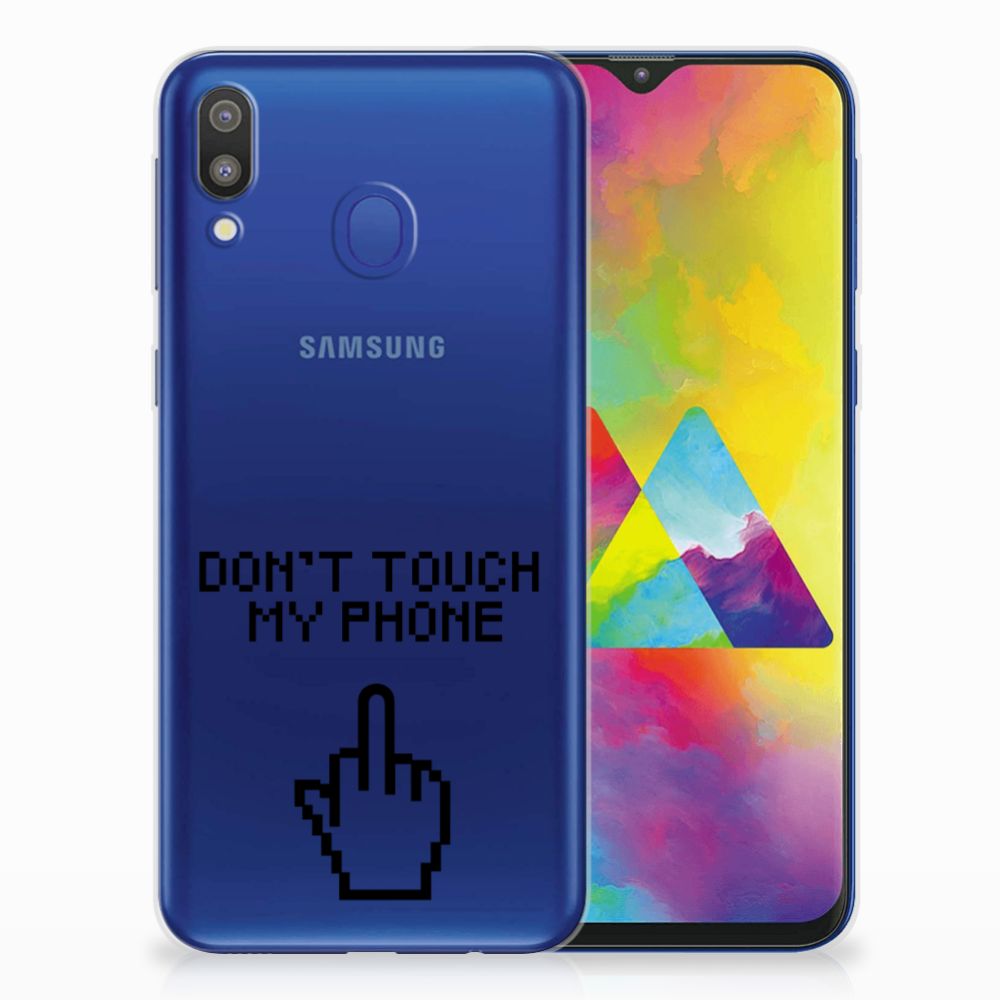 Samsung Galaxy M20 (Power) Silicone-hoesje Finger Don't Touch My Phone