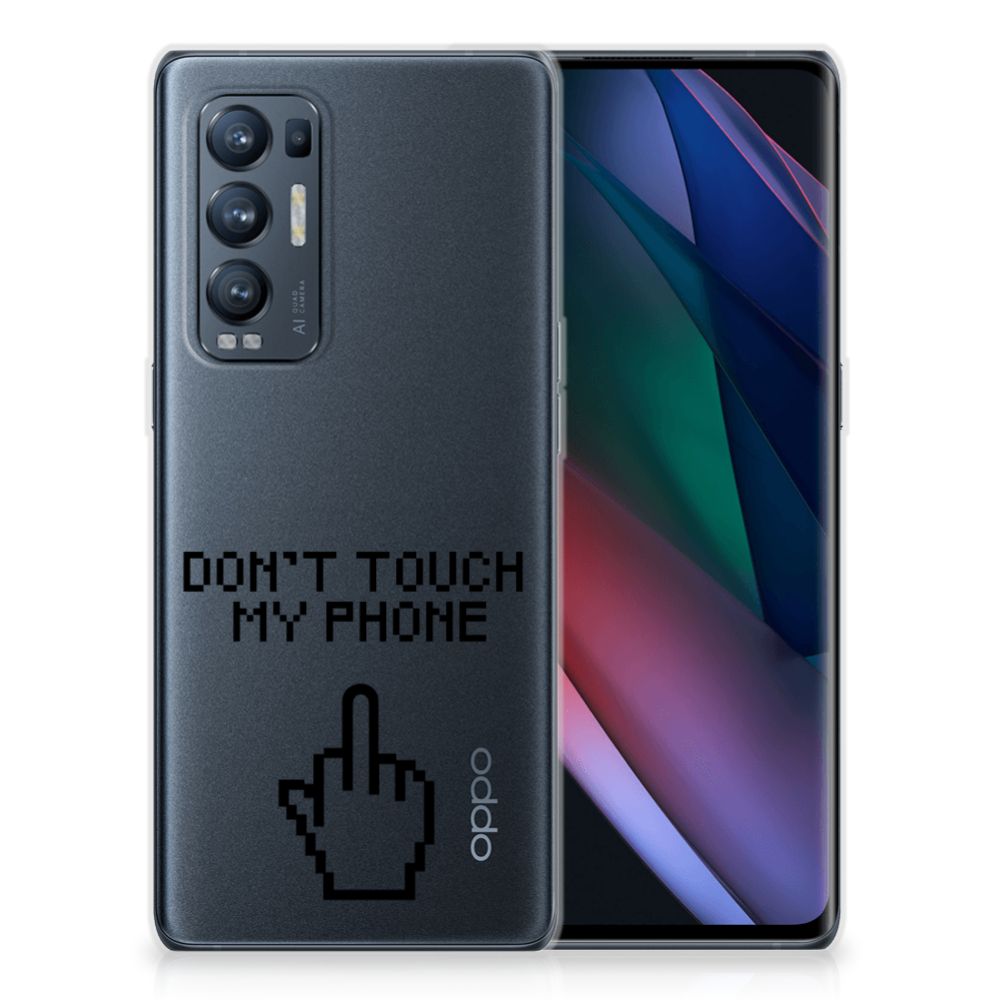OPPO Find X3 Neo Silicone-hoesje Finger Don't Touch My Phone