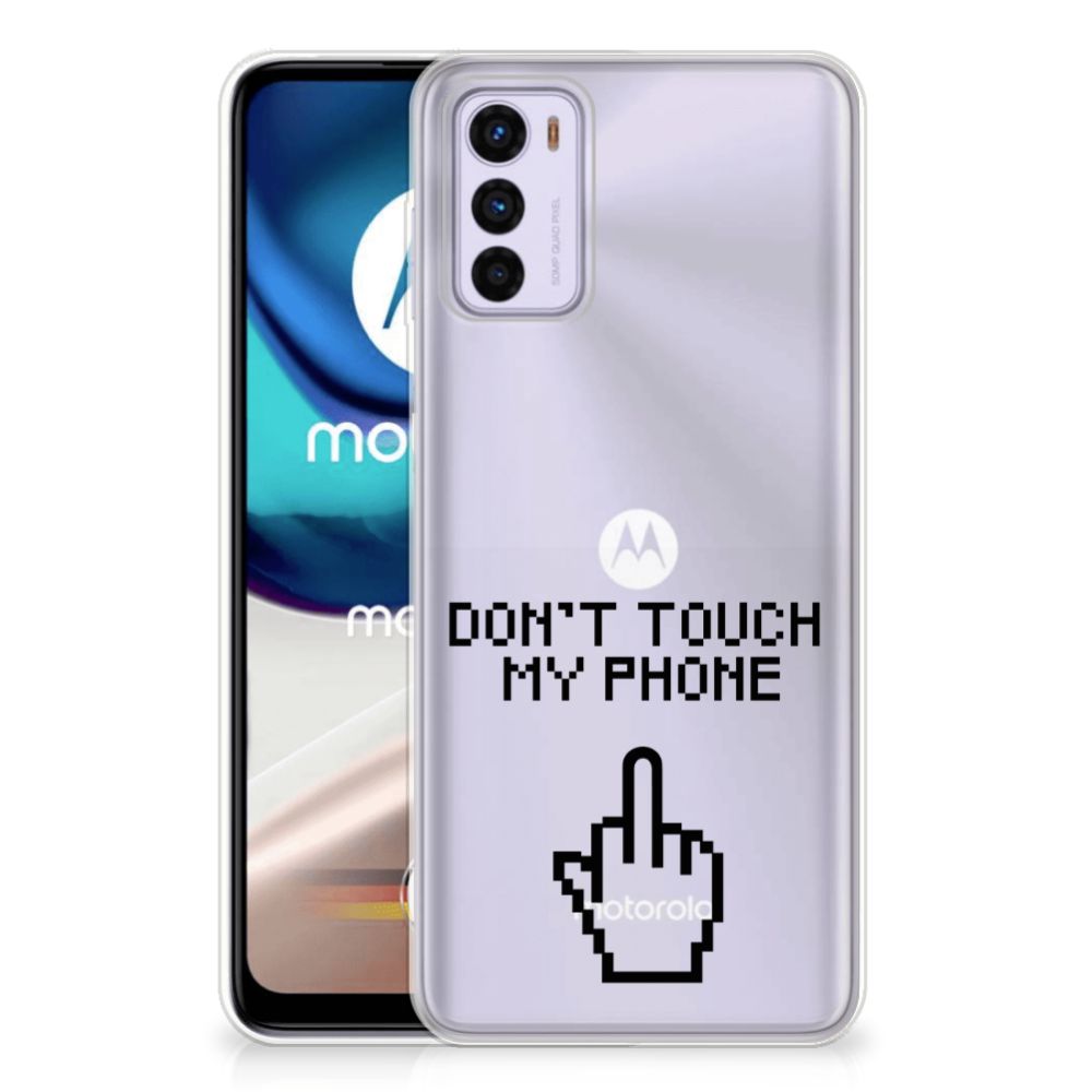 Motorola Moto G42 Silicone-hoesje Finger Don't Touch My Phone