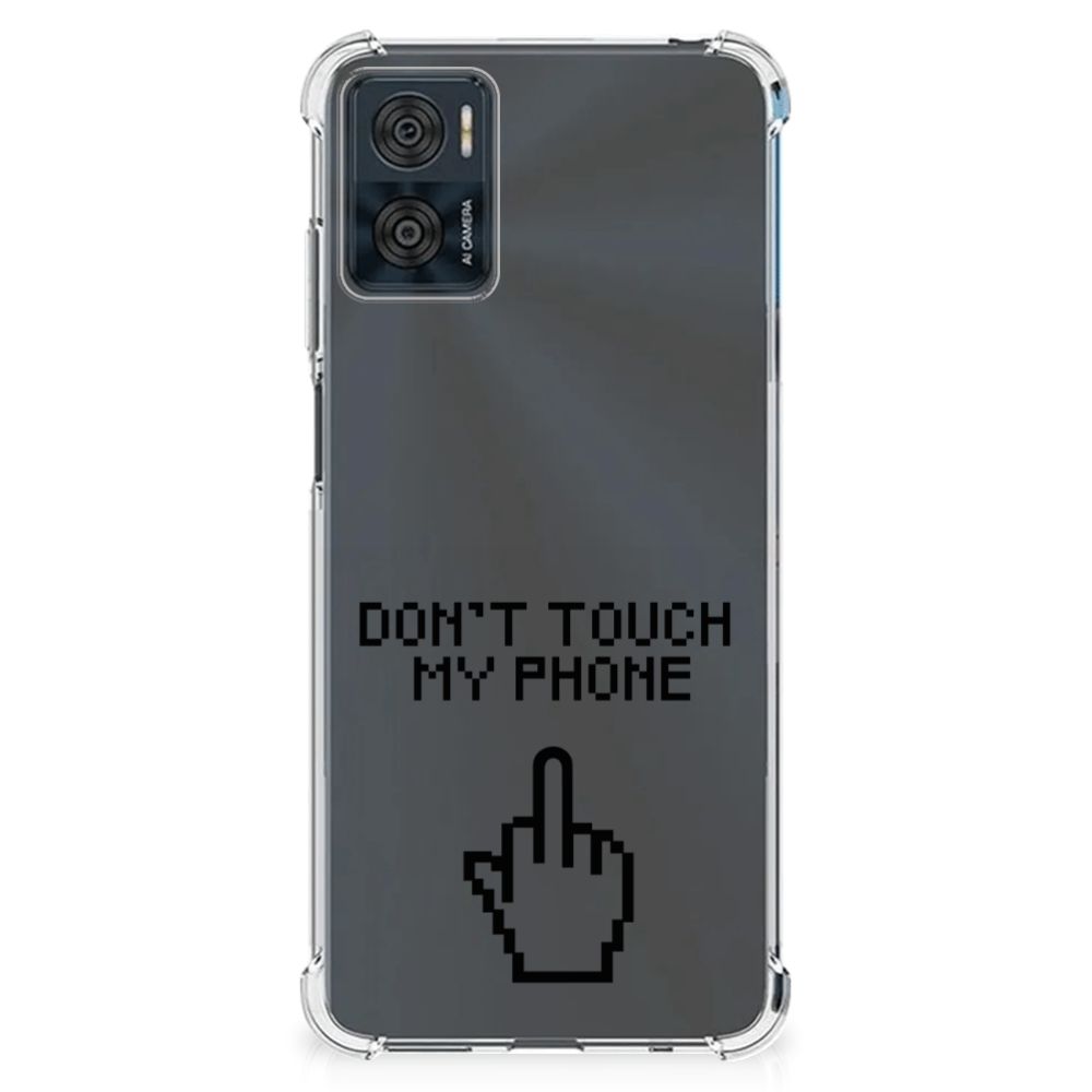 Motorola Moto E22 | E22i Anti Shock Case Finger Don't Touch My Phone