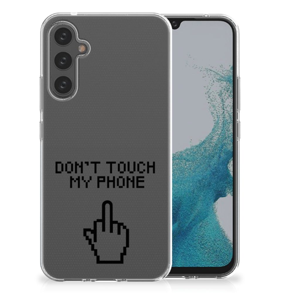 Samsung Galaxy A34 Silicone-hoesje Finger Don't Touch My Phone