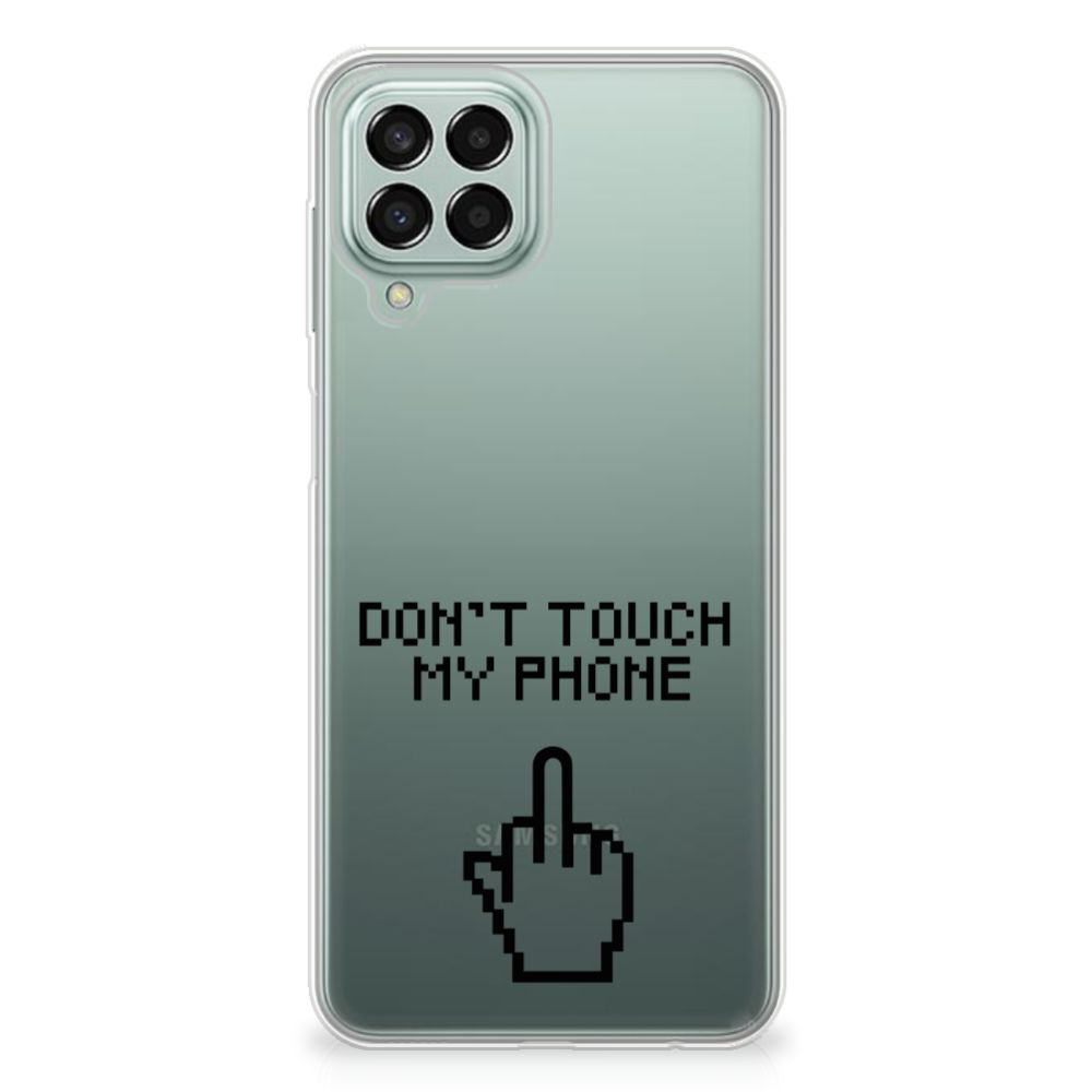 Samsung Galaxy M33 Silicone-hoesje Finger Don't Touch My Phone