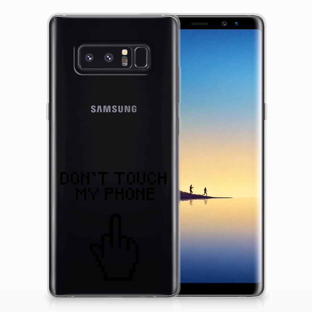 Samsung Galaxy Note 8 Silicone-hoesje Finger Don't Touch My Phone