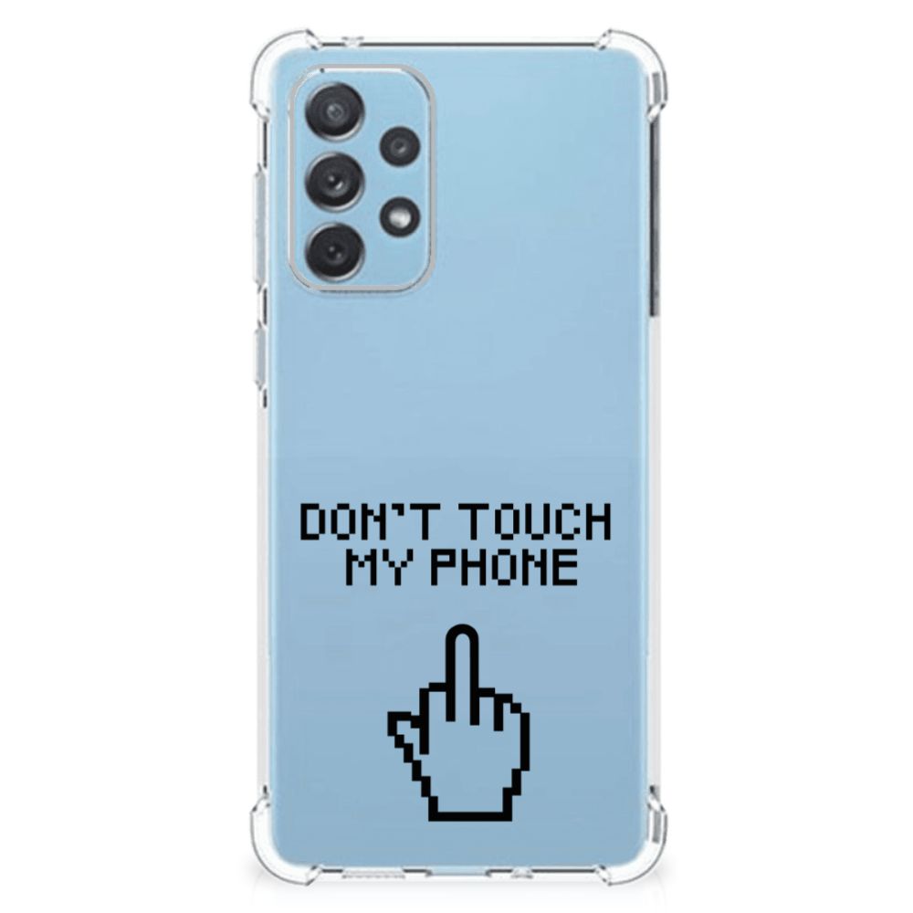 Samsung Galaxy A73 Anti Shock Case Finger Don't Touch My Phone