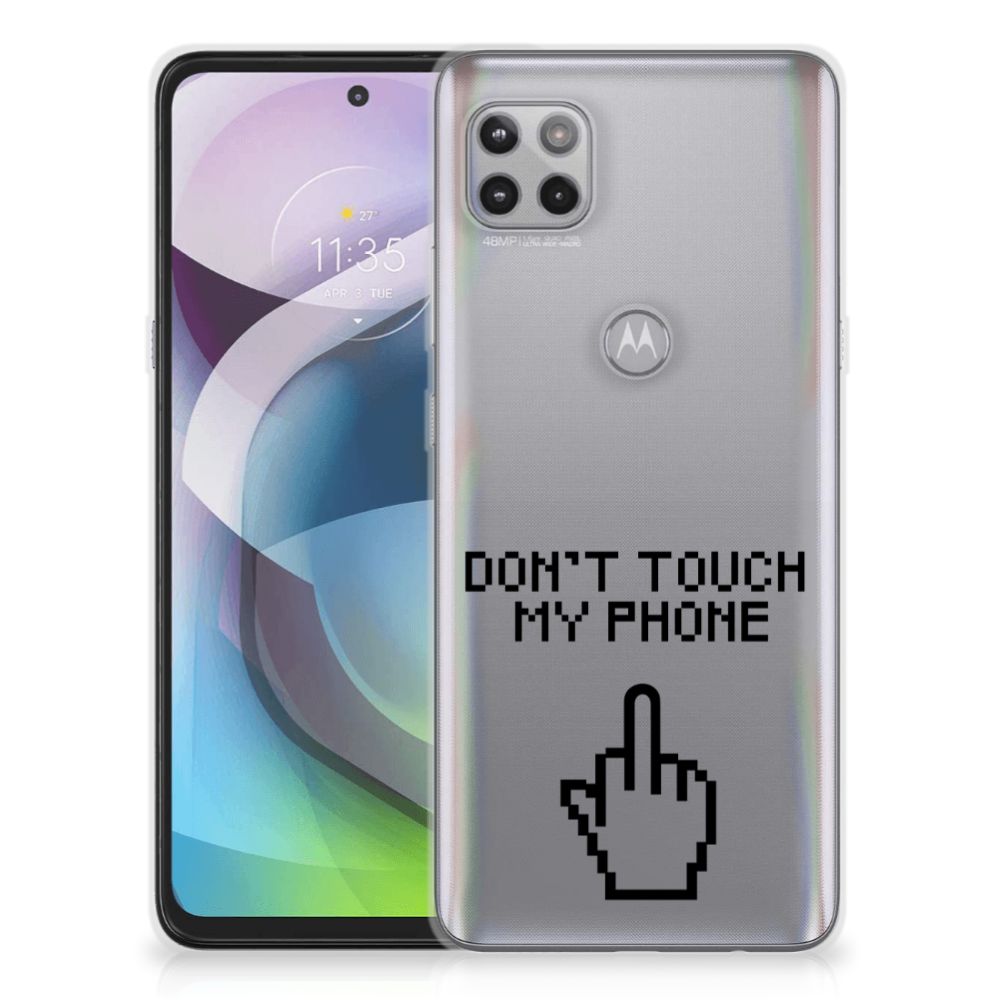 Motorola Moto G 5G Silicone-hoesje Finger Don't Touch My Phone