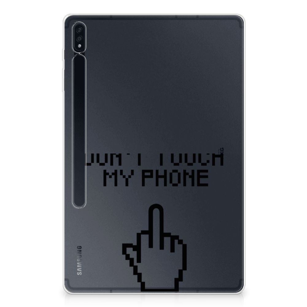 Samsung Galaxy Tab S7 Plus | S8 Plus Print Case Finger Don't Touch My Phone