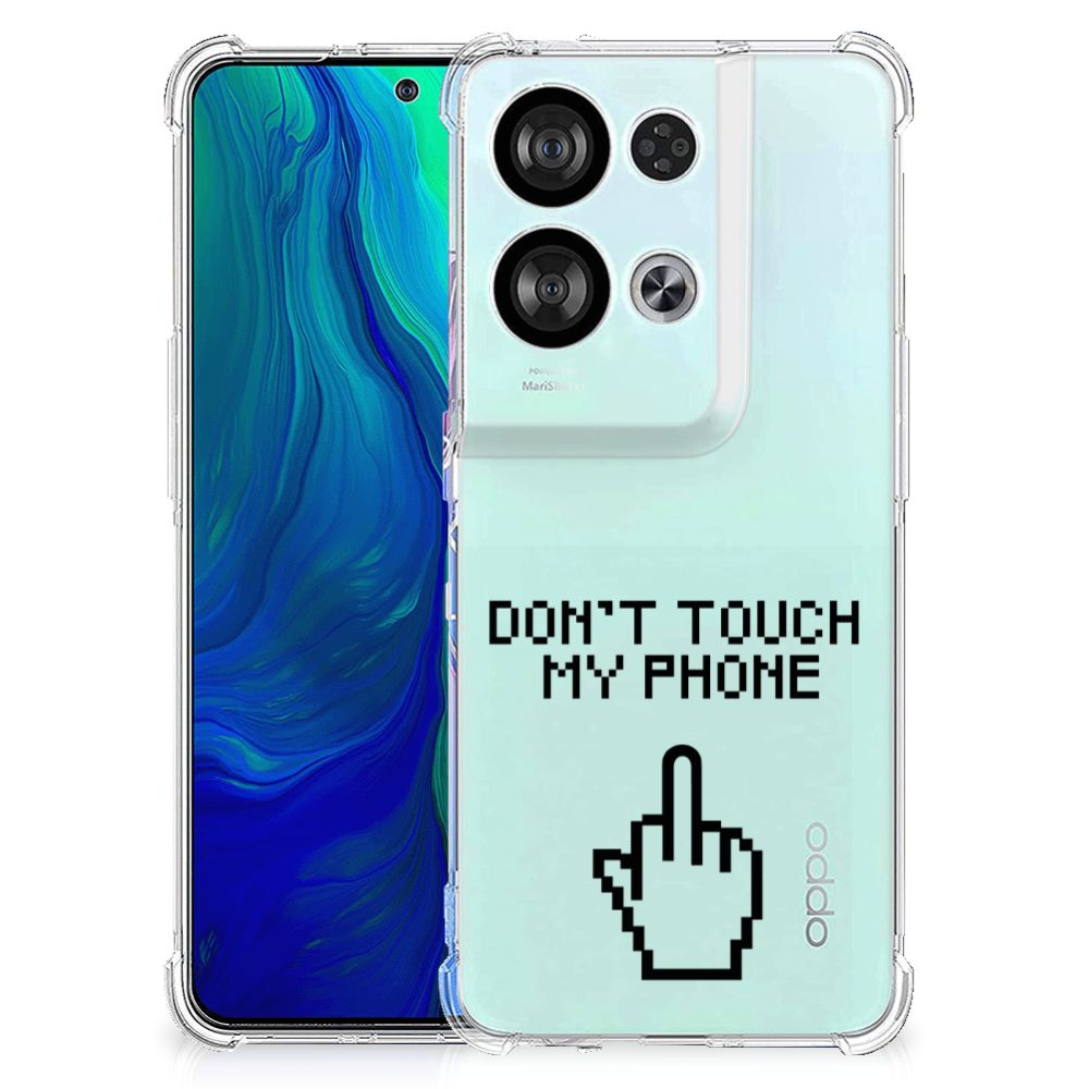 OPPO Reno8 Anti Shock Case Finger Don't Touch My Phone