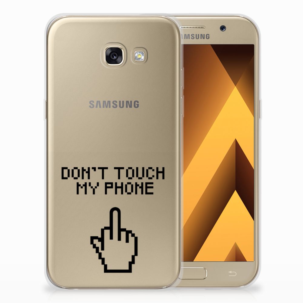 Samsung Galaxy A5 2017 Silicone-hoesje Finger Don't Touch My Phone