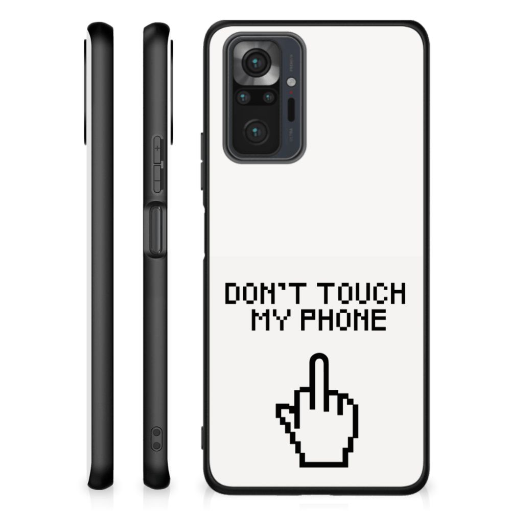 Xiaomi Redmi Note 10 Pro Telefoon Hoesje Finger Don't Touch My Phone