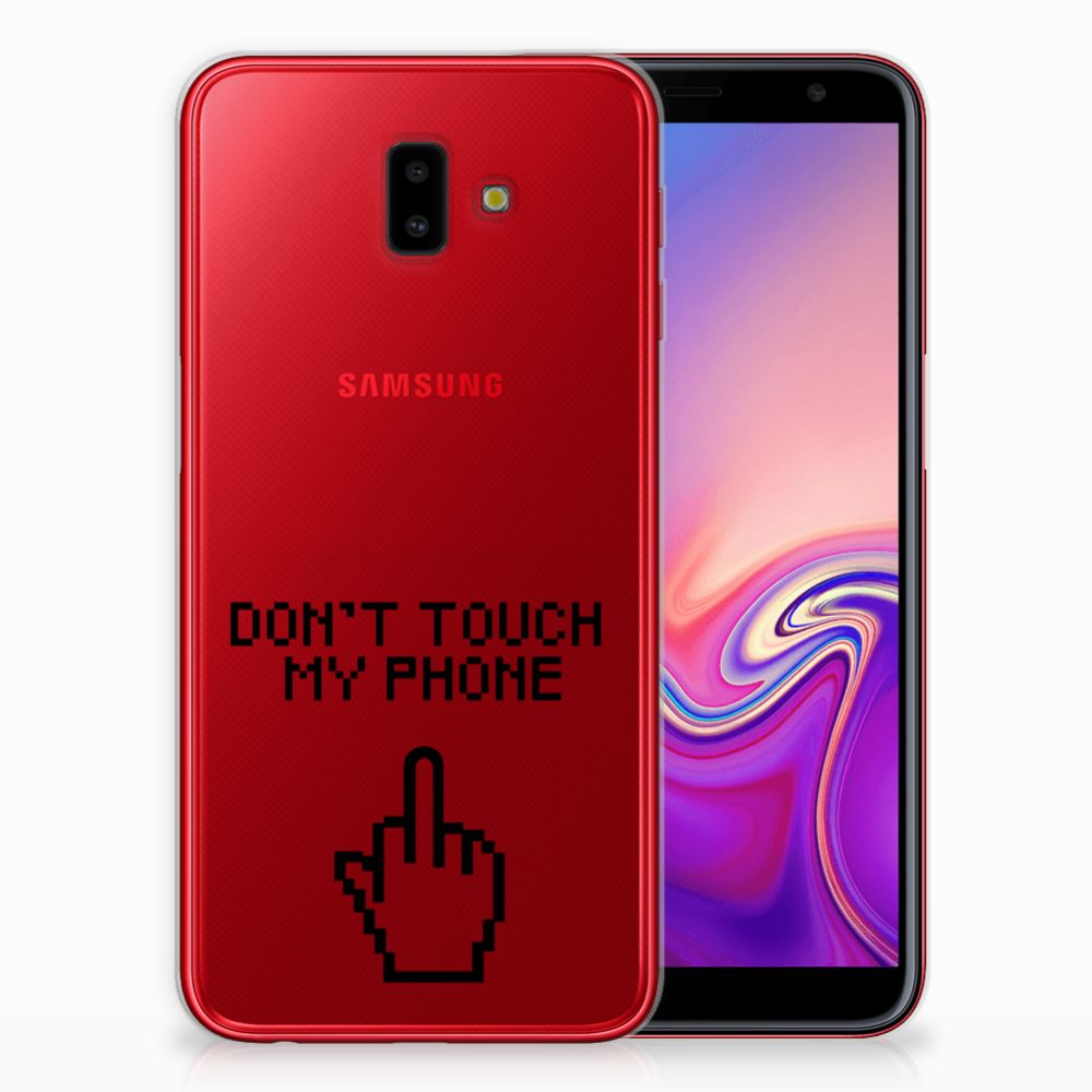 Samsung Galaxy J6 Plus (2018) Silicone-hoesje Finger Don't Touch My Phone