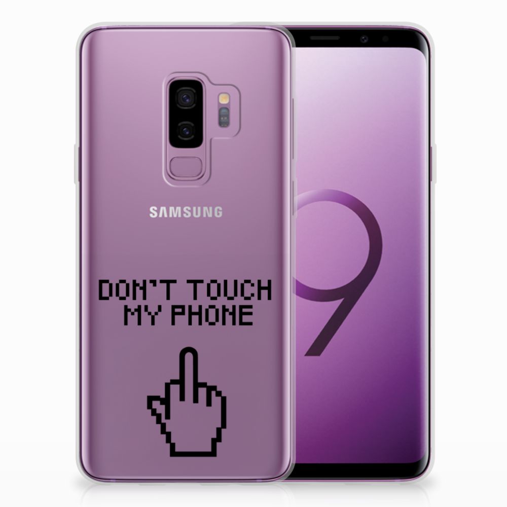 Samsung Galaxy S9 Plus Silicone-hoesje Finger Don't Touch My Phone