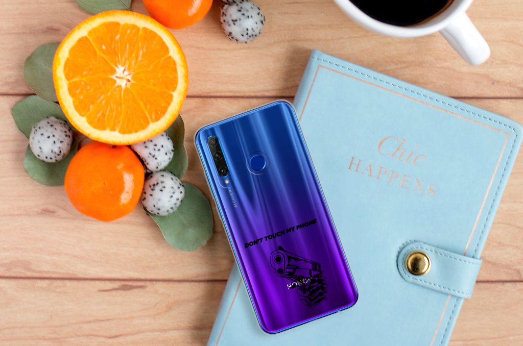 Honor 20 Lite Silicone-hoesje Gun Don't Touch My Phone