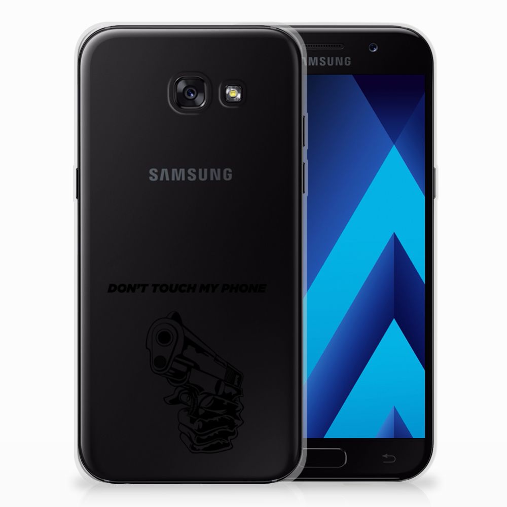 Samsung Galaxy A5 2017 Silicone-hoesje Gun Don't Touch My Phone