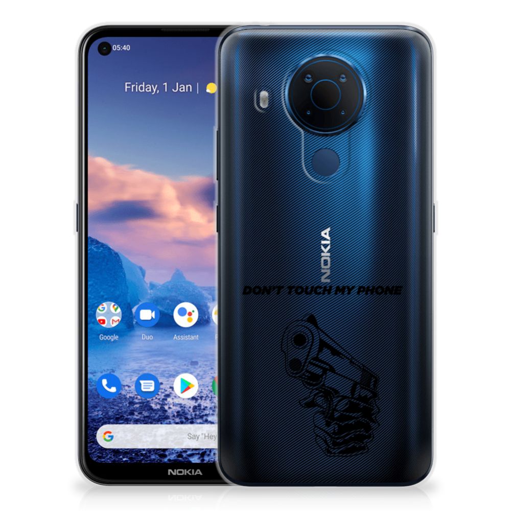 Nokia 5.4 Silicone-hoesje Gun Don't Touch My Phone