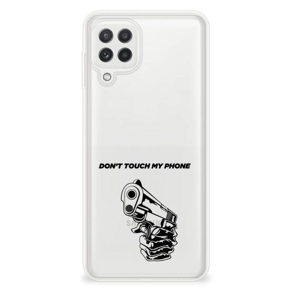 Samsung Galaxy A22 4G | M22 Silicone-hoesje Gun Don't Touch My Phone
