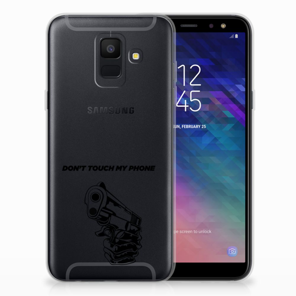 Samsung Galaxy A6 (2018) Silicone-hoesje Gun Don't Touch My Phone