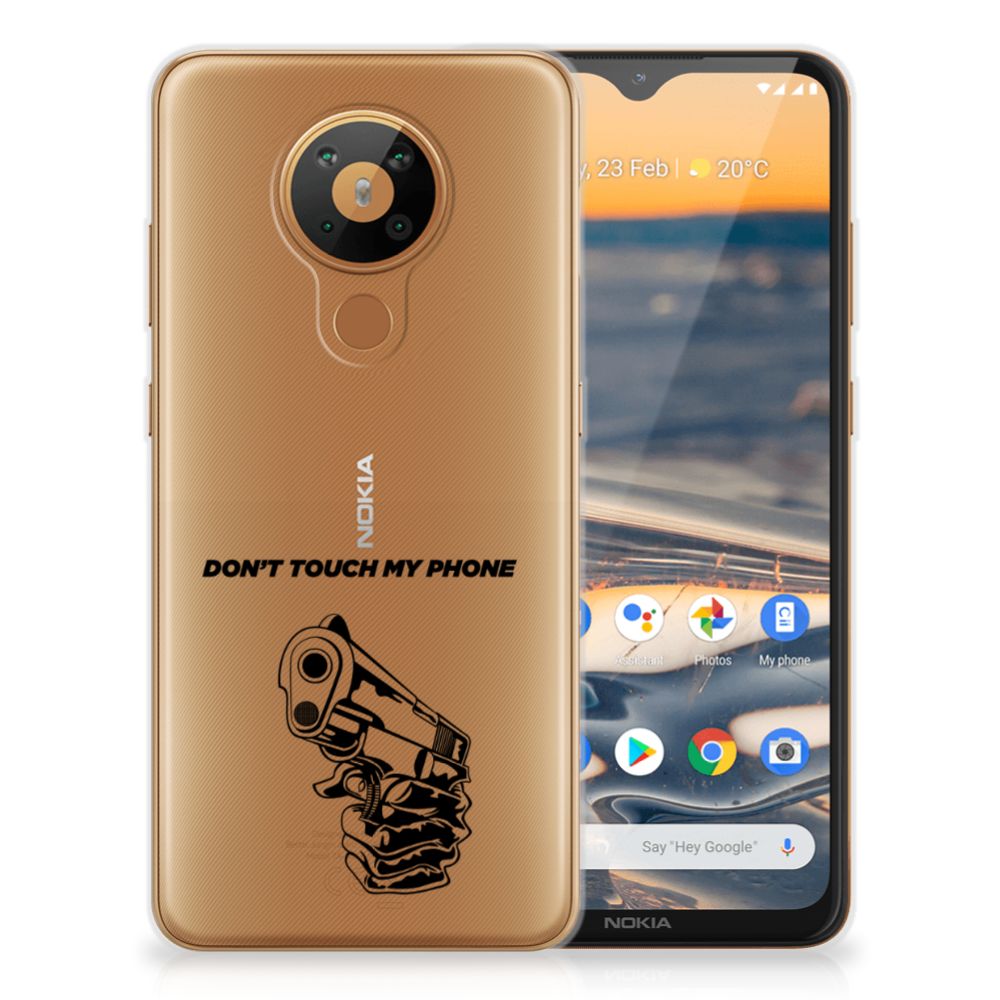 Nokia 5.3 Silicone-hoesje Gun Don't Touch My Phone