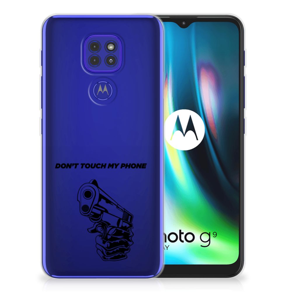 Motorola Moto G9 Play | E7 Plus Silicone-hoesje Gun Don't Touch My Phone