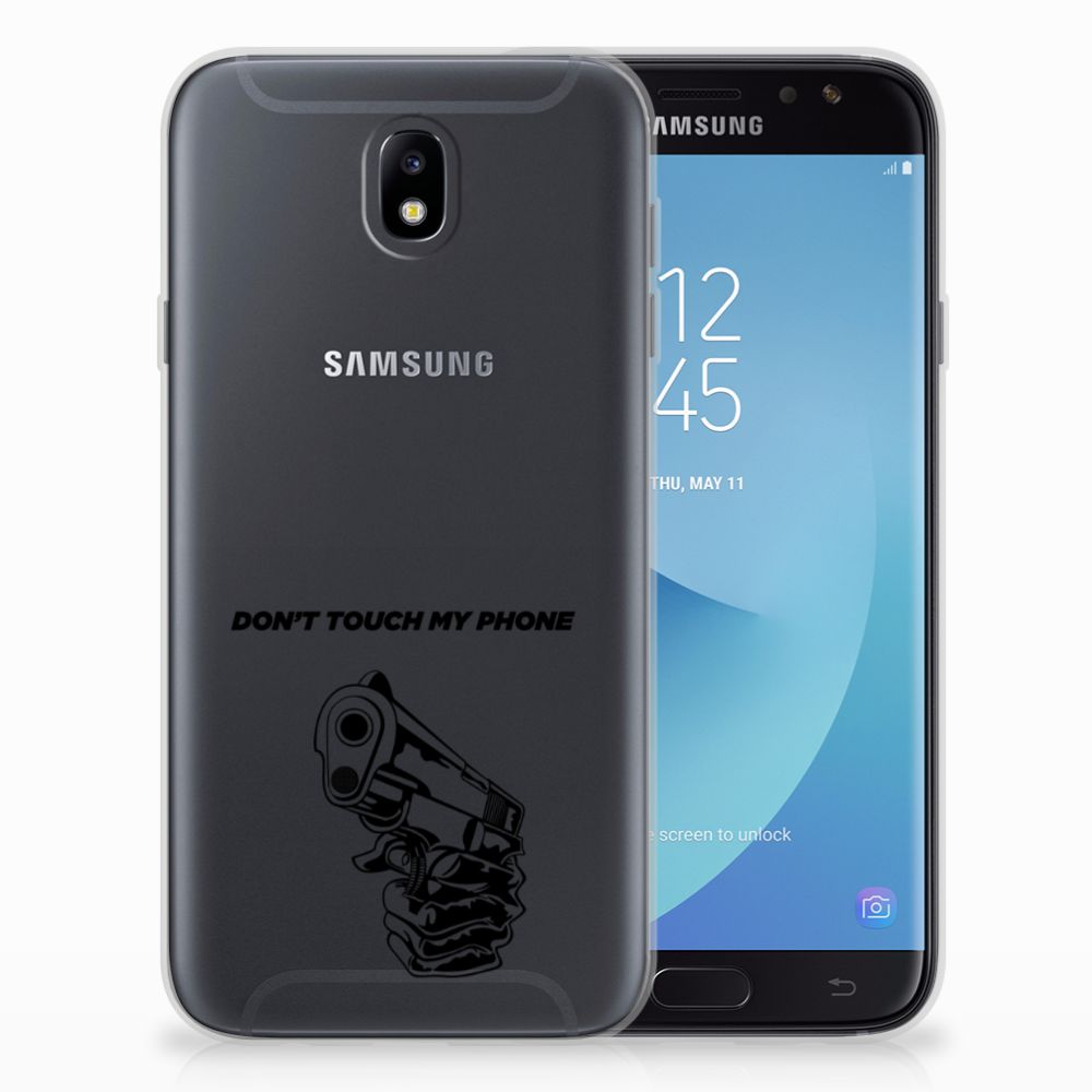 Samsung Galaxy J7 2017 | J7 Pro Silicone-hoesje Gun Don't Touch My Phone