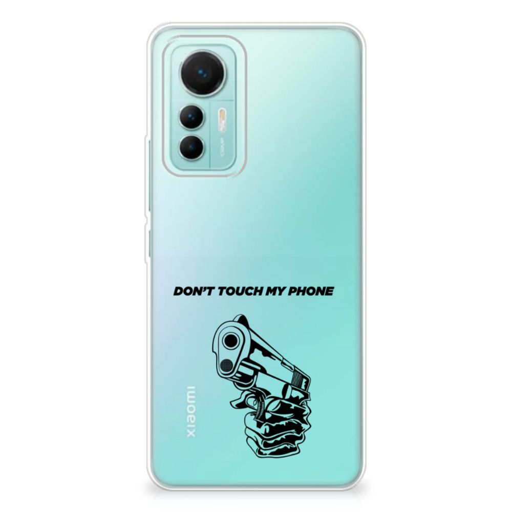 Xiaomi 12 Lite Silicone-hoesje Gun Don't Touch My Phone