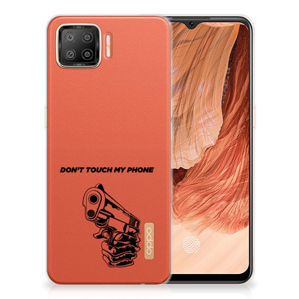 OPPO A73 4G Silicone-hoesje Gun Don't Touch My Phone