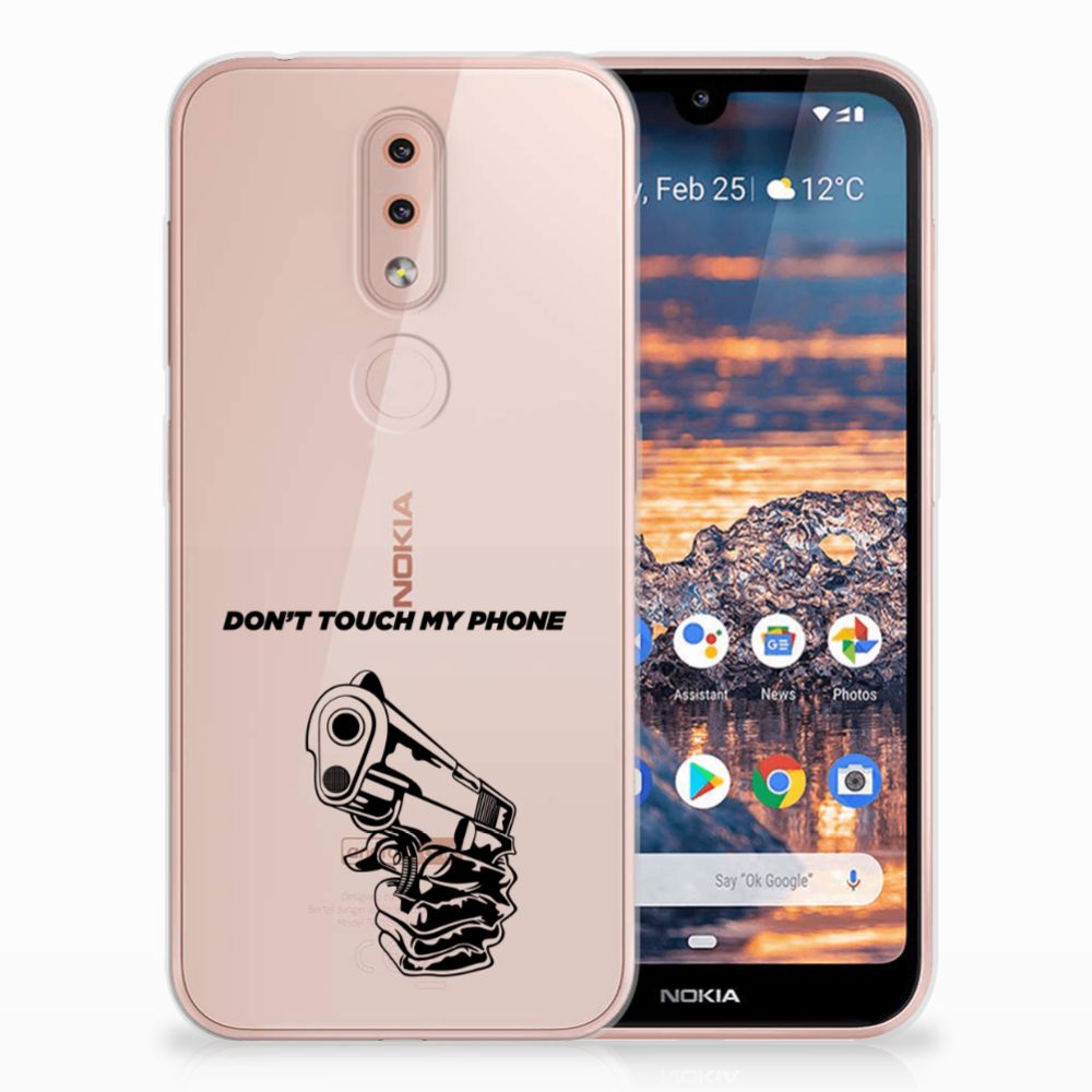 Nokia 4.2 Silicone-hoesje Gun Don't Touch My Phone