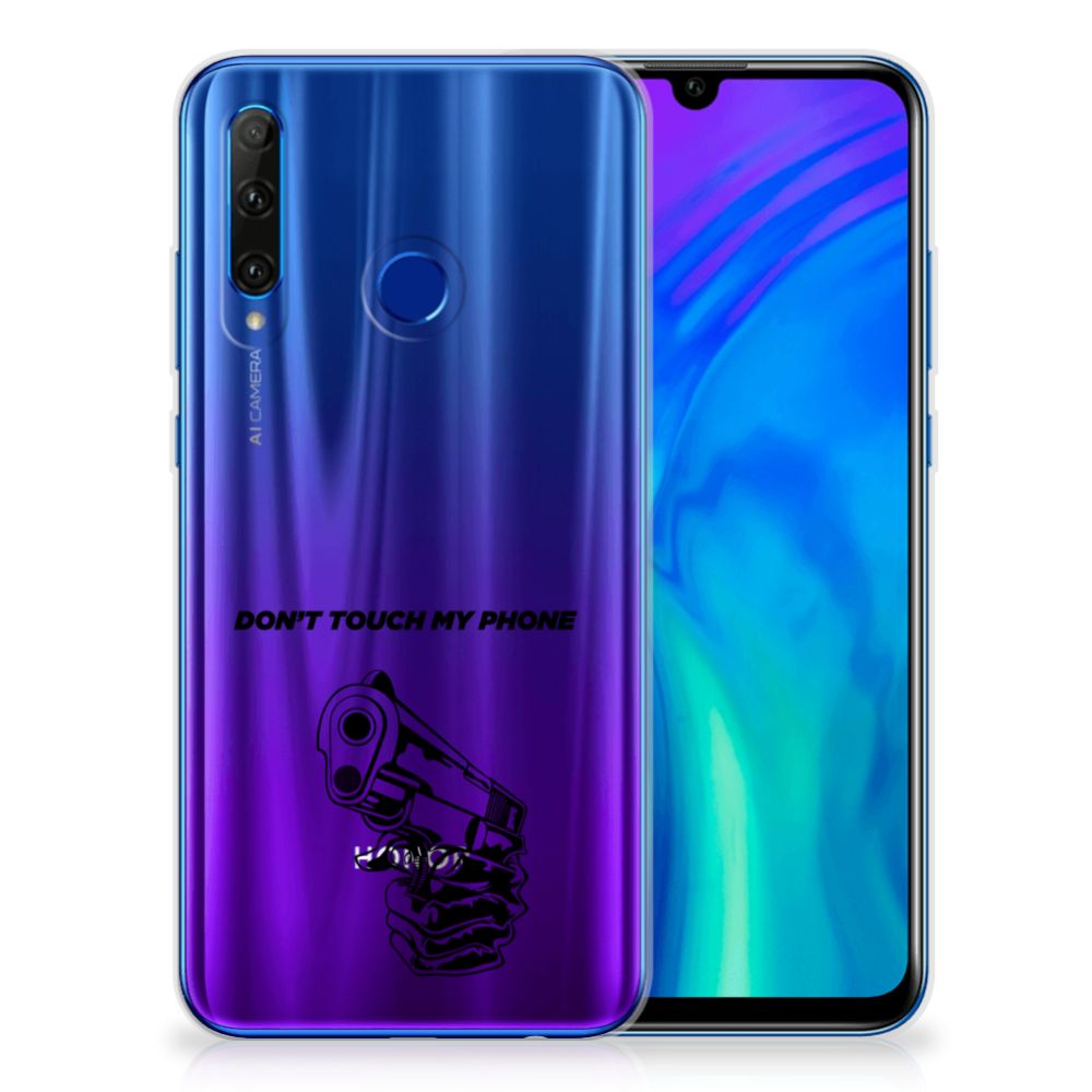 Honor 20 Lite Silicone-hoesje Gun Don't Touch My Phone