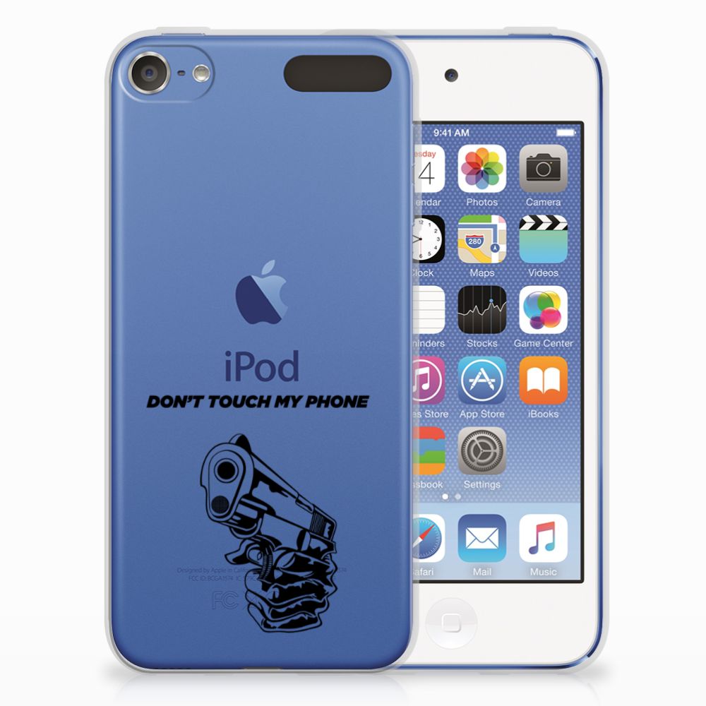 Apple iPod Touch 5 | 6 Silicone-hoesje Gun Don't Touch My Phone