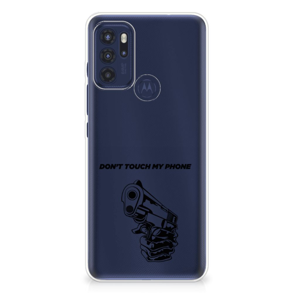 Motorola Moto G60s Silicone-hoesje Gun Don't Touch My Phone